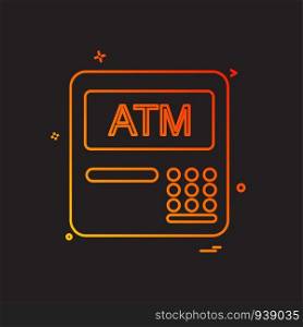 ATM machine icon design vector