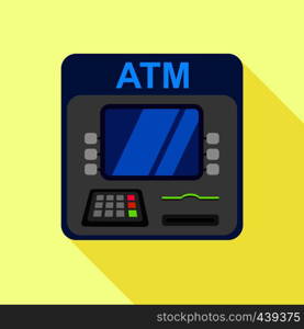 ATM machine icon. Flat illustration of ATM machine vector icon for web. ATM machine icon, flat style