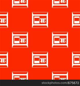 ATM pattern repeat seamless in orange color for any design. Vector geometric illustration. ATM pattern seamless