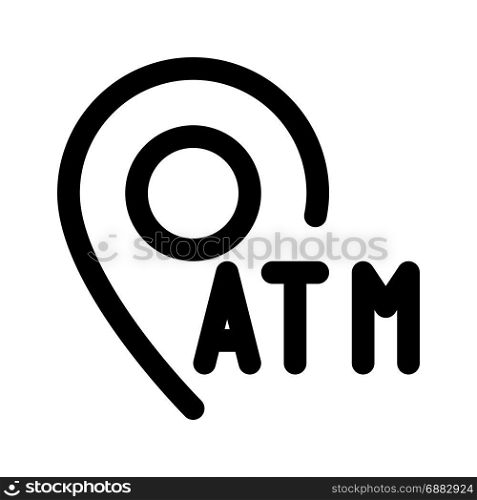 atm position, icon on isolated background