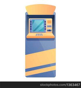 Atm terminal icon. Cartoon of atm terminal vector icon for web design isolated on white background. Atm terminal icon, cartoon style