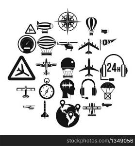 Atmosphere icons set. Simple set of 25 atmosphere vector icons for web isolated on white background. Atmosphere icons set, simple style