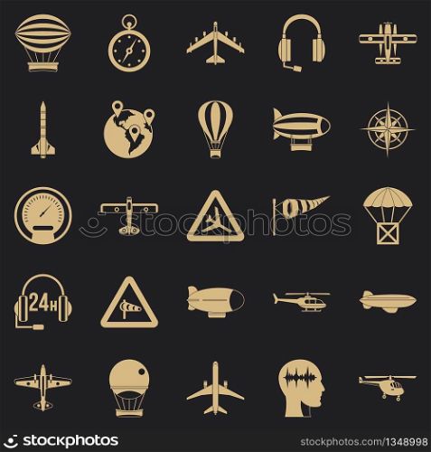 Atmosphere icons set. Simple set of 25 atmosphere vector icons for web for any design. Atmosphere icons set, simple style