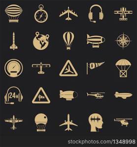 Atmosphere icons set. Simple set of 25 atmosphere vector icons for web for any design. Atmosphere icons set, simple style
