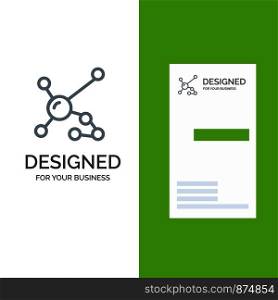 Atom, Biochemistry, Biology, Dna, Genetic Grey Logo Design and Business Card Template