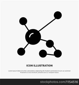 Atom, Biochemistry, Biology, Dna, Genetic solid Glyph Icon vector