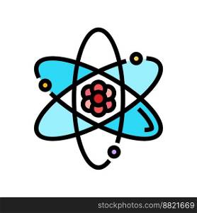 atom chemistry color icon vector. atom chemistry sign. isolated symbol illustration. atom chemistry color icon vector illustration