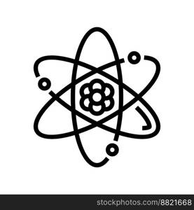 atom chemistry line icon vector. atom chemistry sign. isolated contour symbol black illustration. atom chemistry line icon vector illustration