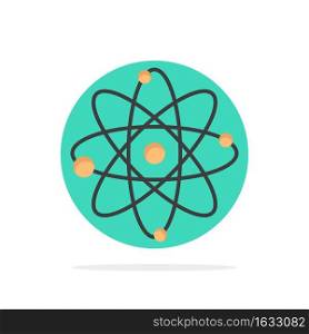 Atom, Chemistry, Molecule, Laboratory Abstract Circle Background Flat color Icon