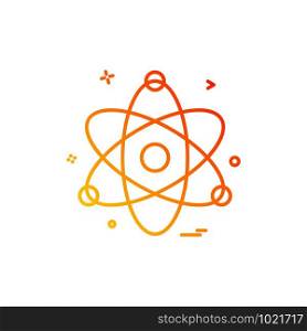 Atom chemistry physics science icon vector design