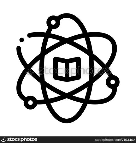 Atom Chemistry Study Icon Vector. Outline Atom Chemistry Study Sign. Isolated Contour Symbol Illustration. Atom Chemistry Study Icon Vector Outline Illustration