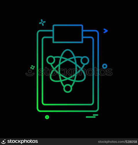 atom clipboard icon vector design