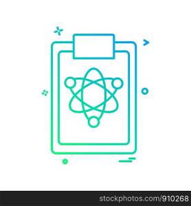 atom clipboard icon vector design