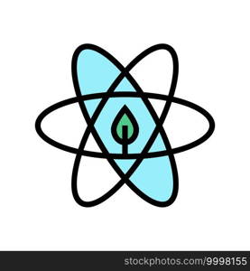 atom ecosystem color icon vector. atom ecosystem sign. isolated symbol illustration. atom ecosystem color icon vector illustration
