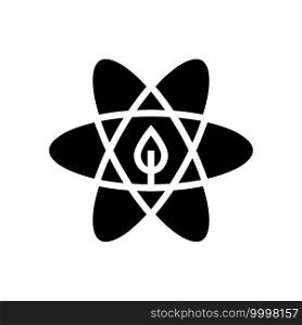 atom ecosystem glyph icon vector. atom ecosystem sign. isolated contour symbol black illustration. atom ecosystem glyph icon vector illustration