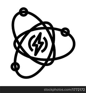 Atom Energy Icon. Bold outline design with editable stroke width. Vector Illustration.