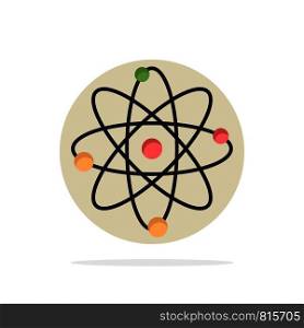 Atom, Energy, Power, Lab Abstract Circle Background Flat color Icon
