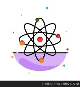 Atom, Energy, Power, Lab Abstract Flat Color Icon Template