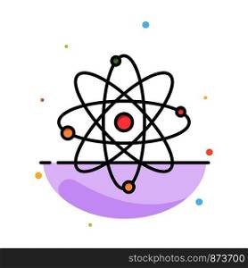 Atom, Energy, Power, Lab Abstract Flat Color Icon Template