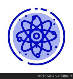 Atom, Energy, Power, Lab Blue Dotted Line Line Icon