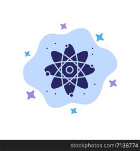 Atom, Energy, Power, Lab Blue Icon on Abstract Cloud Background