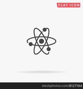 Atom flat vector icon. Hand drawn style design illustrations.. Atom flat vector icon