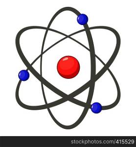 Atom icon. Cartoon illustration of atom vector icon for web. Atom icon, cartoon style