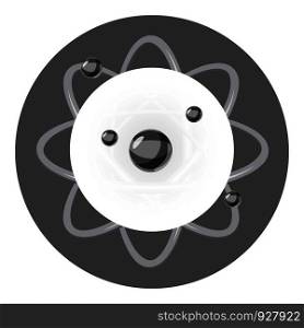 Atom icon. Cartoon illustration of atom vector icon for web. Atom icon, cartoon style