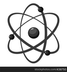 Atom icon in monochrome style isolated on white background vector illustration. Atom icon monochrome