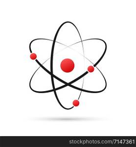 Atom icon vector, atom symbols on white background. Atom icon vector, atom symbols on white background.