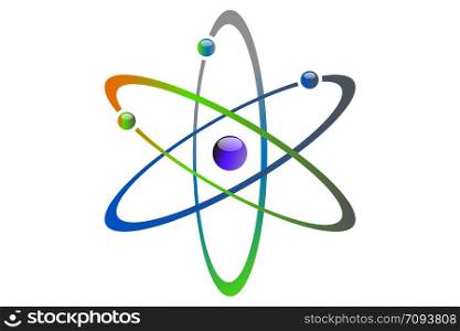 Atom icon vector , atom symbols. Vector illustration eps 10. Atom icon vector , atom symbols. Vector illustration