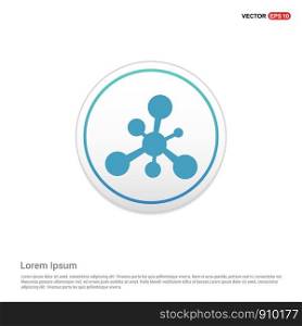 Atom Icon - white circle button
