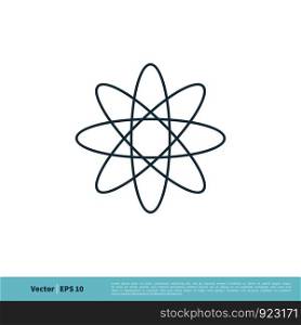 Atom Nuclear Icon Vector Logo Template Illustration Design. Vector EPS 10.