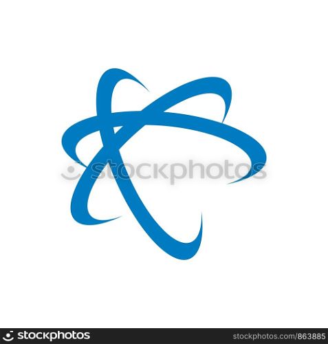 Atom Nuclear Icon Vector Logo Template, Science Star Logo Template Illustration Design. Vector EPS 10.