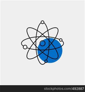 atom, nuclear, molecule, chemistry, science Line Icon. Vector EPS10 Abstract Template background