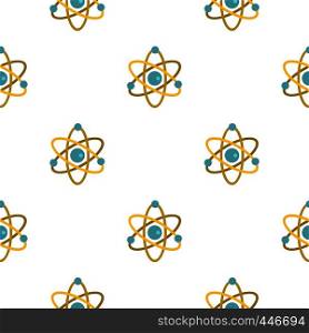 Atom pattern seamless background in flat style repeat vector illustration. Atom pattern seamless