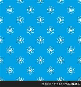 Atom pattern vector seamless blue repeat for any use. Atom pattern vector seamless blue