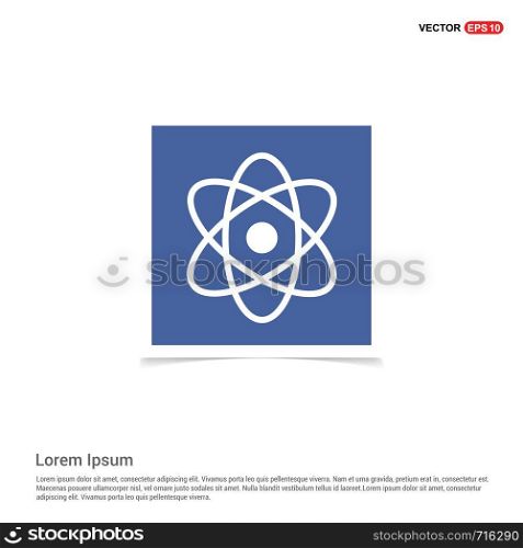 Atom sign icon - Blue photo Frame