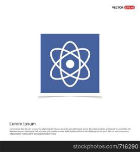 Atom sign icon - Blue photo Frame
