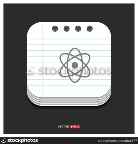 Atom sign icon - Free vector icon