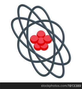 Atom structure icon isometric vector. Electron model. Chemistry proton. Atom structure icon isometric vector. Electron model