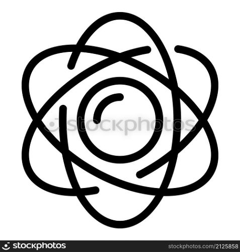 Atom structure icon outline vector. Lab science. Test research. Atom structure icon outline vector. Lab science