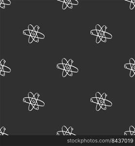 Atom symbol Seamless Pattern hand drawn. Vector Illustration.. Atom symbol Seamless Pattern hand drawn. Vector Illustration
