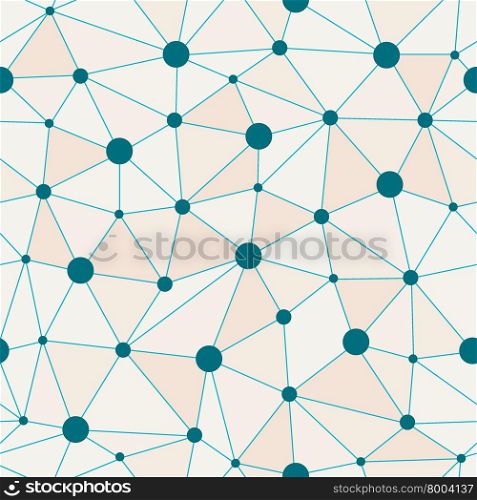 Atomic Background with Interconnected Blue Dots