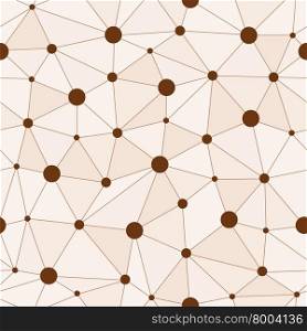 Atomic Background with Interconnected Brown Dots