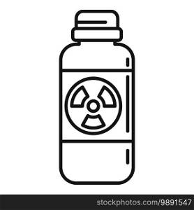 Atomic bottle icon. Outline atomic bottle vector icon for web design isolated on white background. Atomic bottle icon, outline style