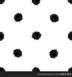 Atomic explosion pattern repeat seamless in black color for any design. Vector geometric illustration. Atomic explosion pattern seamless black