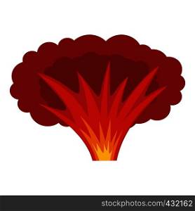 Atomical explosion icon flat isolated on white background vector illustration. Atomical explosion icon isolated
