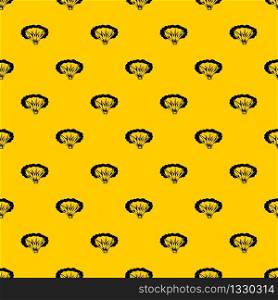 Atomical explosion pattern seamless vector repeat geometric yellow for any design. Atomical explosion pattern vector