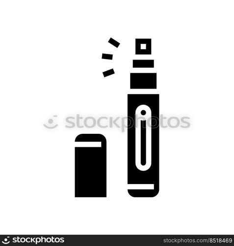 atomizer perfume  glyph icon vector. atomizer perfume  sign. isolated symbol illustration. atomizer perfume  glyph icon vector illustration